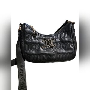 black Juicy Couture Pink League Hobo Crossbody bag NWOT